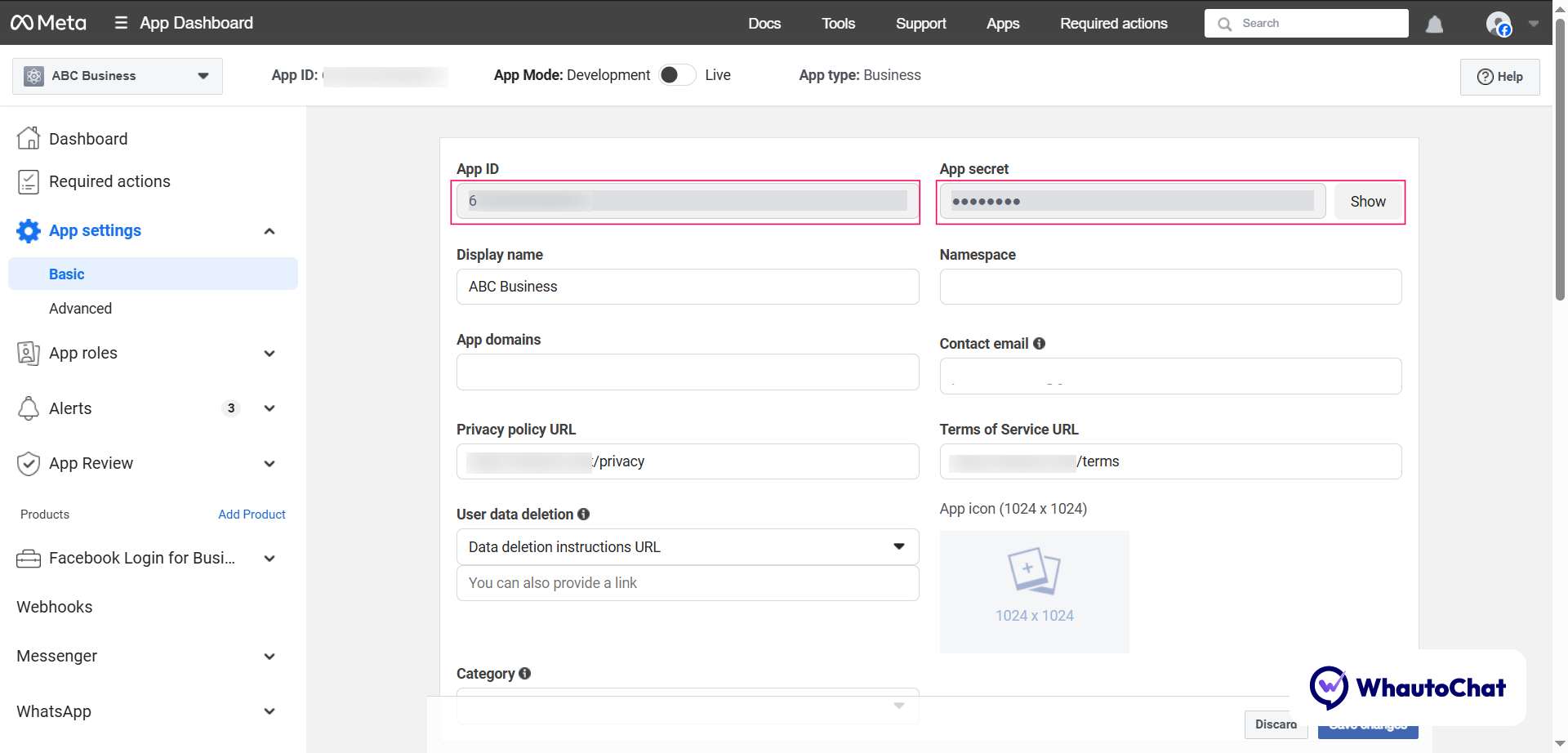 App ID and App Secret