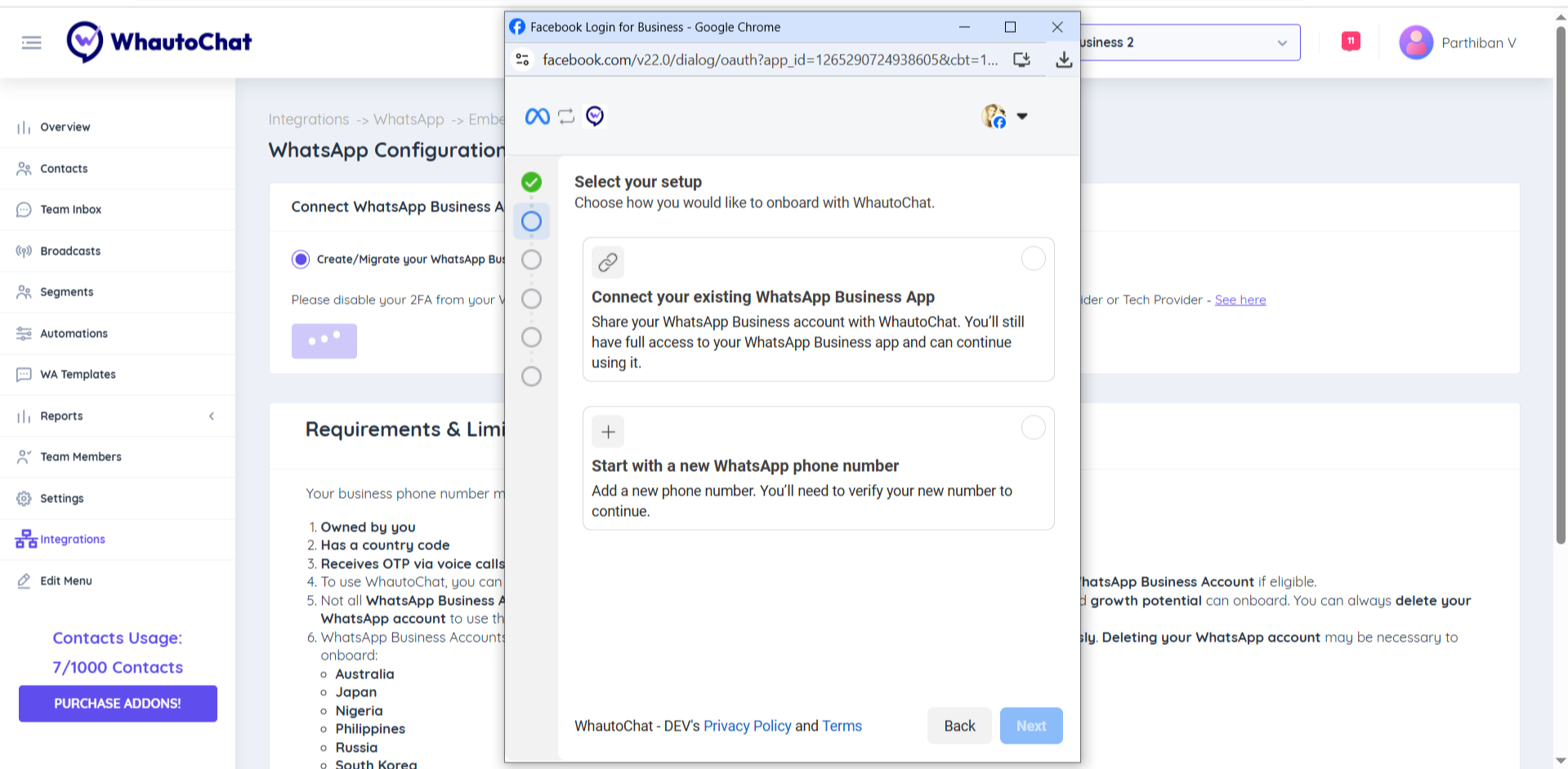 Configure Embedded Signup