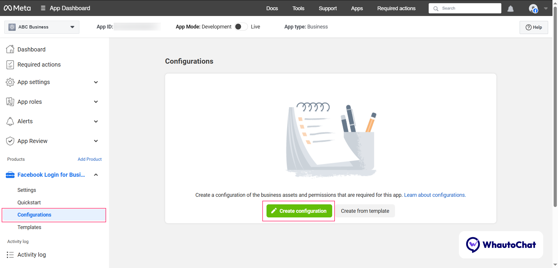 Create WhatsApp Configuration