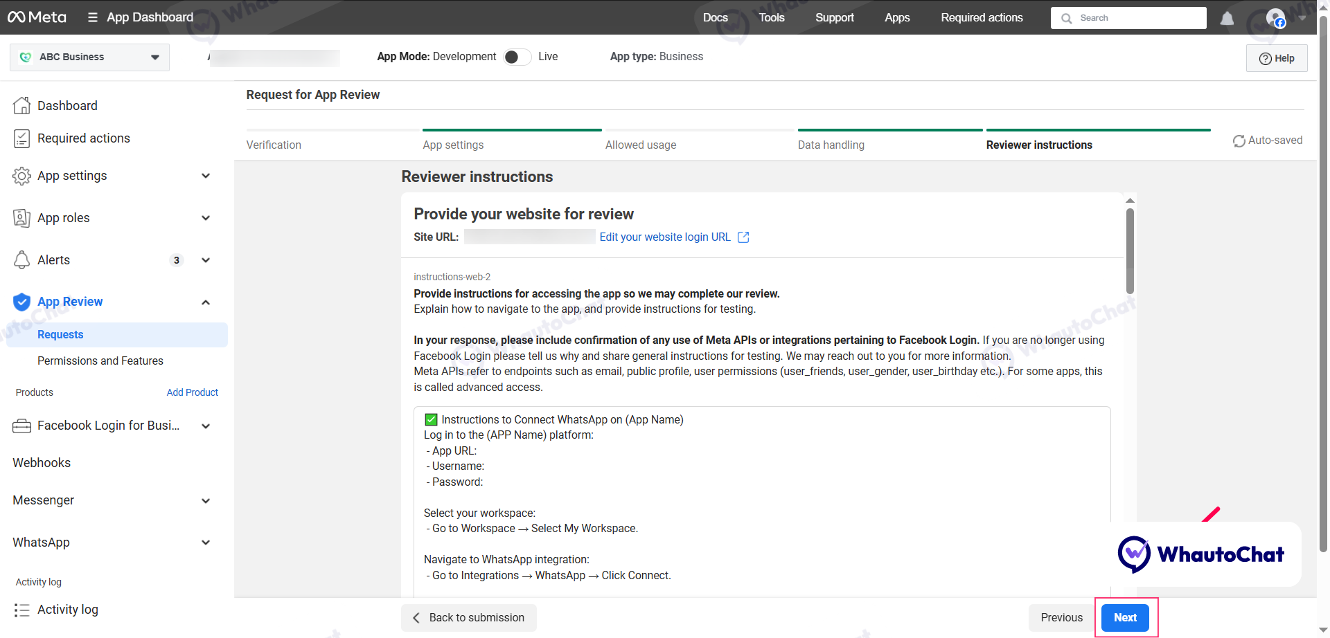 App Review Instructions