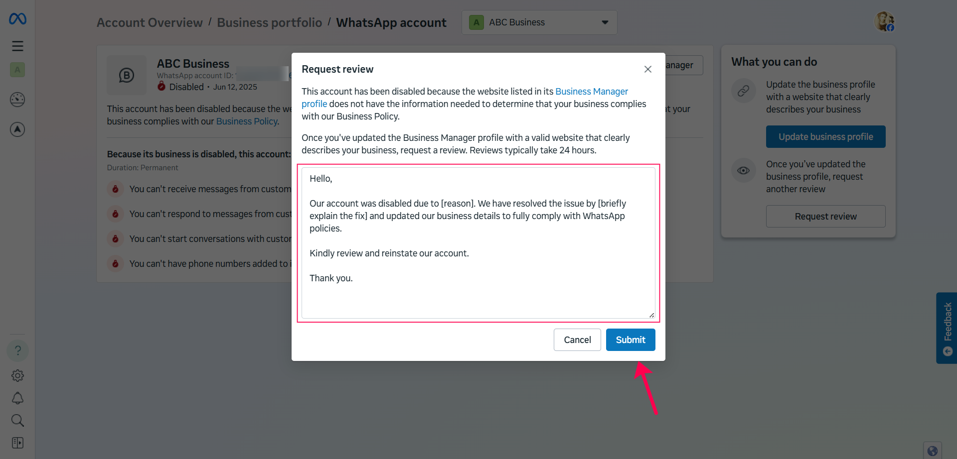 WhatsApp Account Review